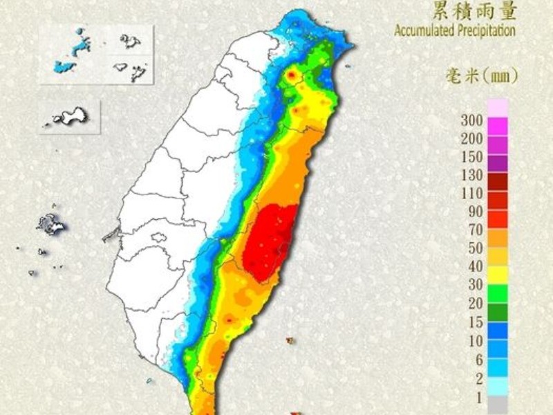 中度颱風「山陀兒」來襲！最新雨量速報出爐