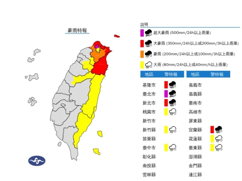 東北季風+颱風外圍雙夾擊！山區恐迎超大豪雨，各地慎防坍方積水