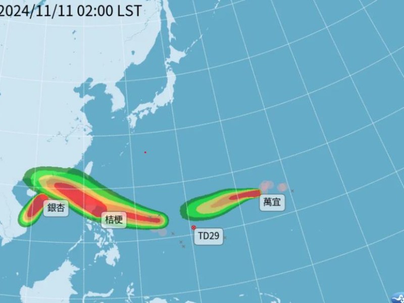 11月4颱並存刷新紀錄! 準天兔對台影響程度 「轉向」成關鍵