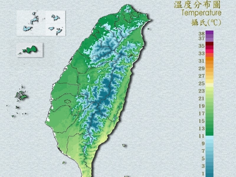 低溫特報! 今至明晚花蓮局部 有10度左右或以下機率