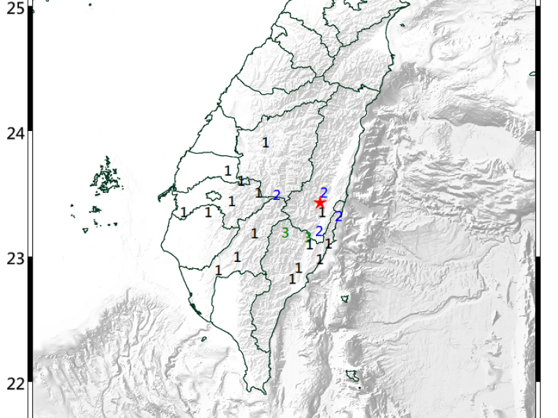 卓溪今早發生規模4.3地震