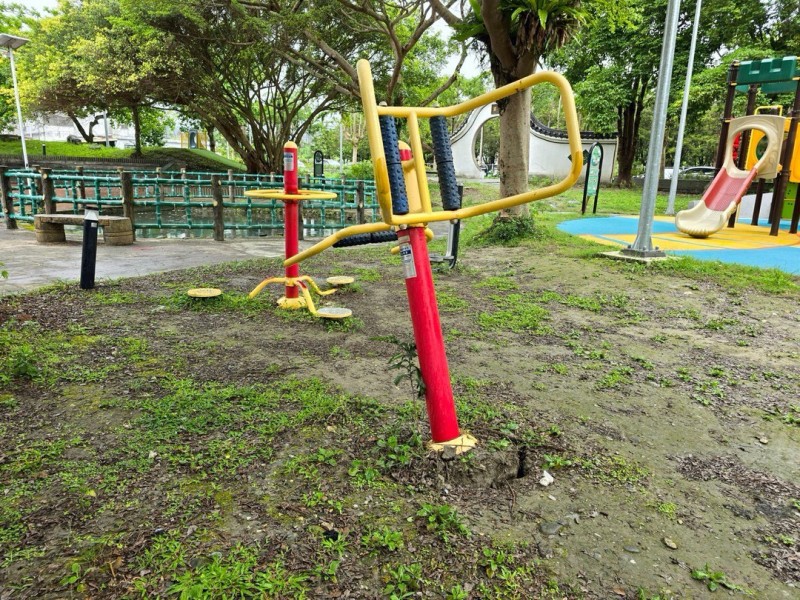 榮安公園新設施遭蓄意破壞 游淑貞嚴肅呼籲:全民一起顧好咱的公園!