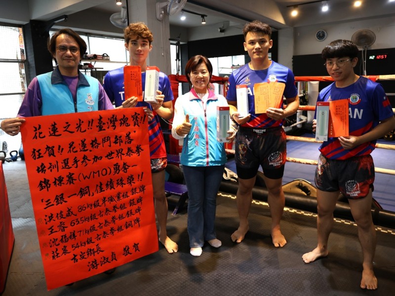 花蓮之光!泰拳健兒勇奪WMO三銀一銅 游淑貞貼紅榜表揚為國爭光
