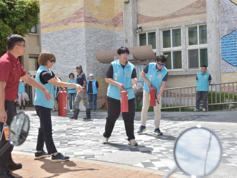 花蓮市公所辦理自衛消防演練 落實日常防火觀念