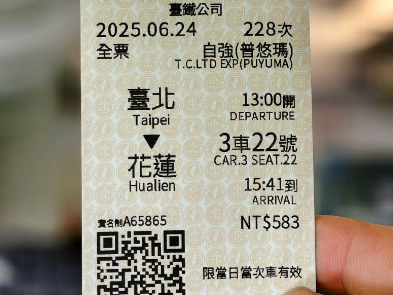 東部台鐵對比西部高鐵 每公里票價僅差一塊多、速度卻差2倍多