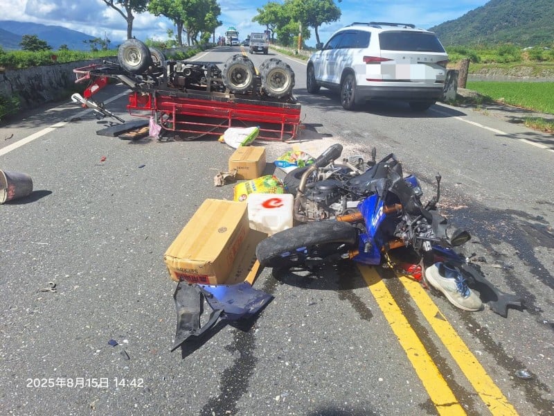 林男無照駕駛農用搬運車 撞上孫姓機車騎士 雙方重傷轉花慈救治