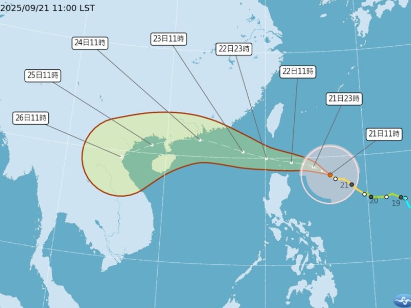 「樺加沙」升等為強烈颱風