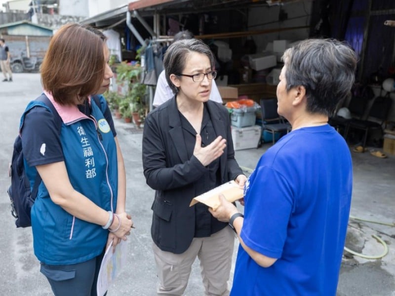 副總統蕭美琴三赴光復關心災後復原