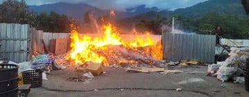 玉里民間資源回收場火警