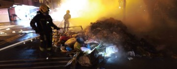 球崙昨晚發生垃圾車火警