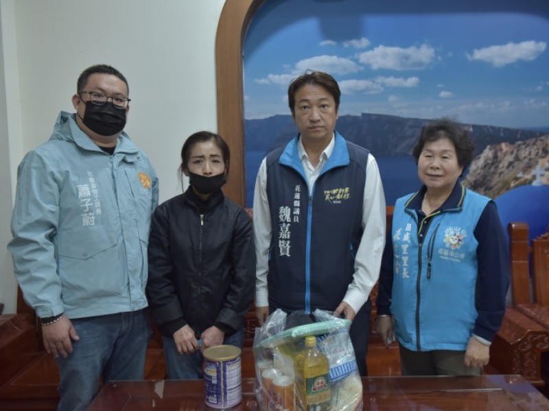 花蓮市公所前往關懷魏嘉賢轉介弱勢家庭