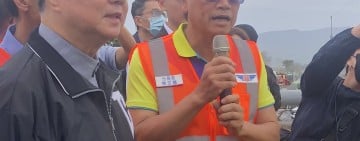 卓榮泰今搭機抵花蓮 視察馬太鞍溪橋重建、左岸河川堤防搶修