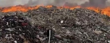 注意有害濃煙 ! 美崙地區垃圾掩埋場 今下午再度發生火災