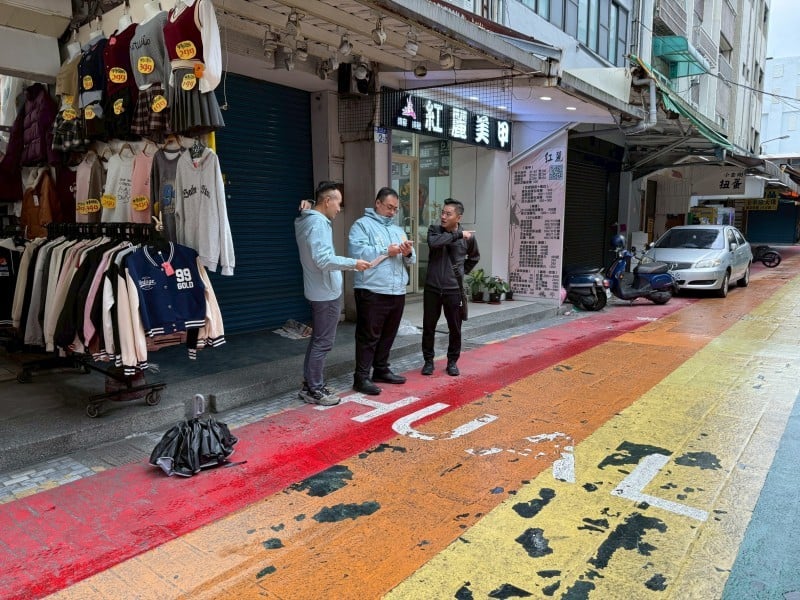 為防天雨路滑 大禹街將施作高止滑係數塗料