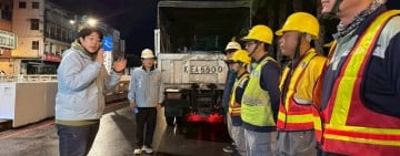 花蓮市夜間清洗中山地下道