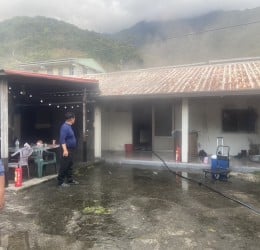 卓溪鄉太平村中興路住宅突冒濃煙　消防與民眾合力阻火勢擴大