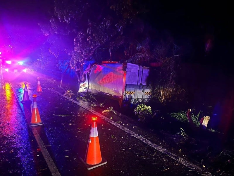 臺九線卑南段自撞路樹事故　駕駛受傷送醫、酒測值為零