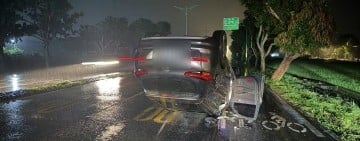 酒駕「撞擊電箱翻車」! 陳姓駕駛依刑法公共危險罪送辦