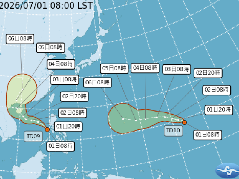 大size「熱帶擾動」出現 !  成颱機率高 7/8、7/9恐接近台灣