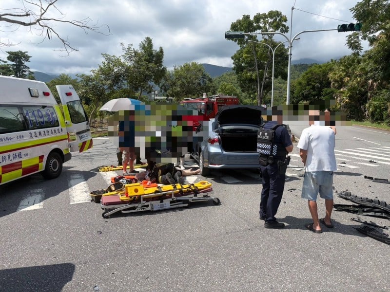 壽豐鄉大學路車禍 一OHCA三輕傷送醫