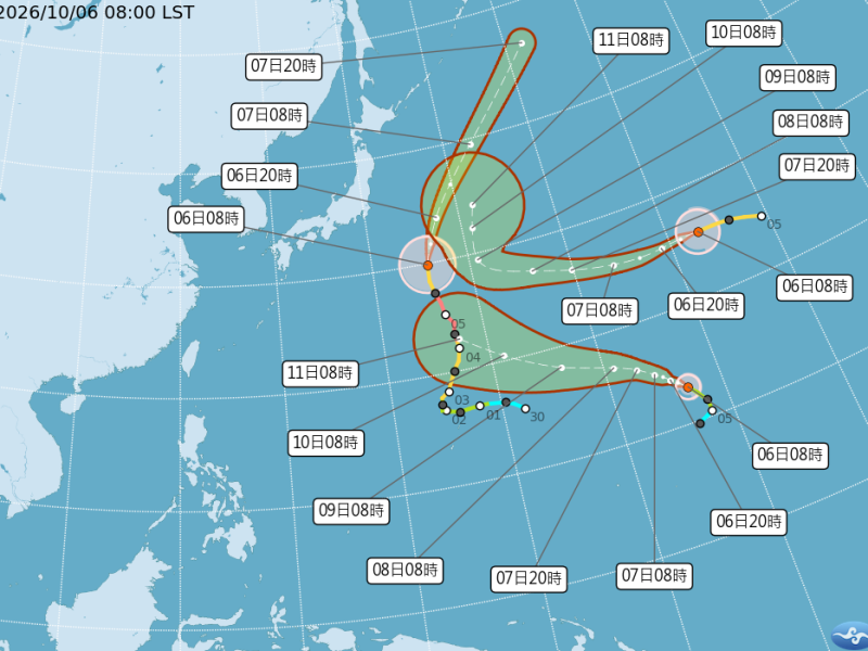 三颱續同框！今年又一場「颱趴」彩雲有個小跟班