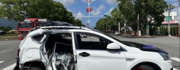 曳引車路口未注意追撞停等車 吉安警籲保持安全車距防追撞