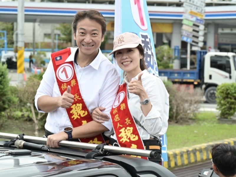 抽中1號！魏嘉賢啟動全縣車隊掃街